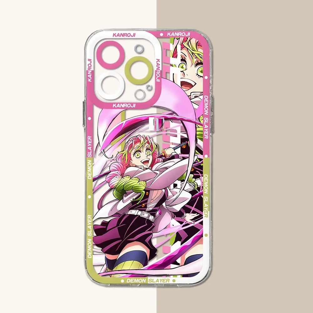 thumbnail image 1 of Funda de teléfono transparente de Anime Demon Slayer, carcasa trasera de silicona suave para iPhone 16 Pro Max 15 14 Plus 13 12 11 Pro XR XS X 8 7 SE 2020, 1 of 5