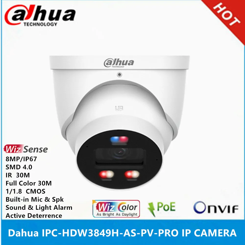 Dahua IPC-HDW3849H-AS-PV-PRO 8MP POE Built-in Mic & SPK Smart Dual Illumination SMD 4.0 Active Deterrence TIOC WizColor camera 1