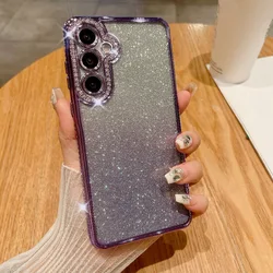 Luxury Gradient Glitter Rhinestone Diamond Protective Case - Galaxy A37 5G (PURPLE)