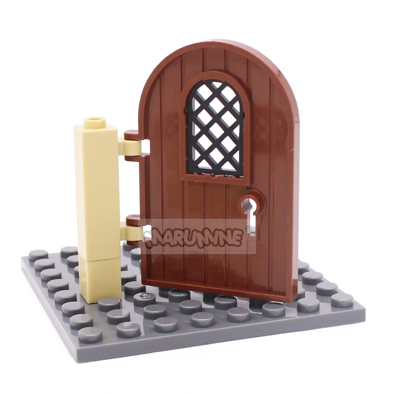 Marumine 30044 Window 1x2x2 2/3 With Rounded Top Pane Lattice 30046 10PCS MOC Bricks Parts Building Blocks Assembles Particles 6