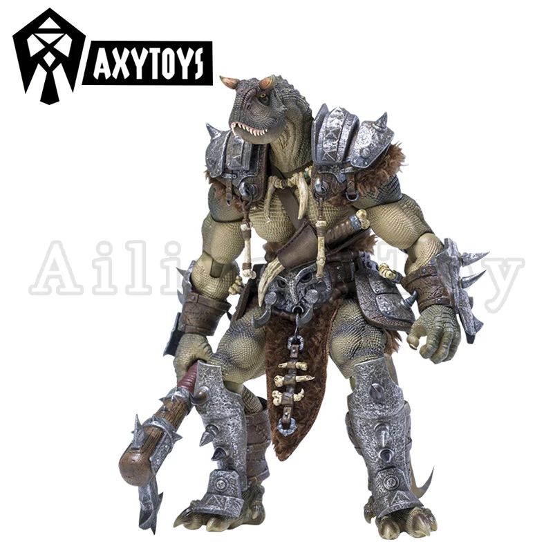 Axytoys Action Force 1/12 7.87 Pollici Dinosaur Battlefield Carnotaurus Warrior Recute Warrior Veterano Anime Per Regalo Spedizione Gratuita