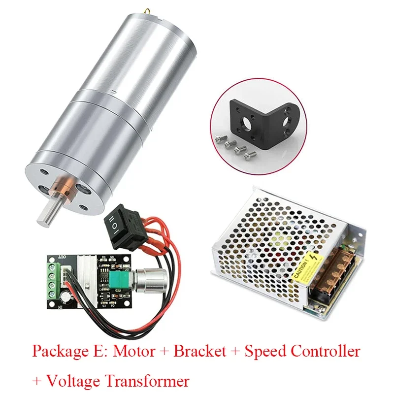 Motor de Engrenagem de Redução com Grande Torque Motor Invertido sem Verme de Alta Potência Jga25370 dc 12v 24v 12rpm1360rpm