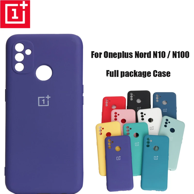 For OnePlus Nord N100 N10 Case Liquid Silicon Back Cover 1+ One Plus Nord N 100 10 Soft TPU