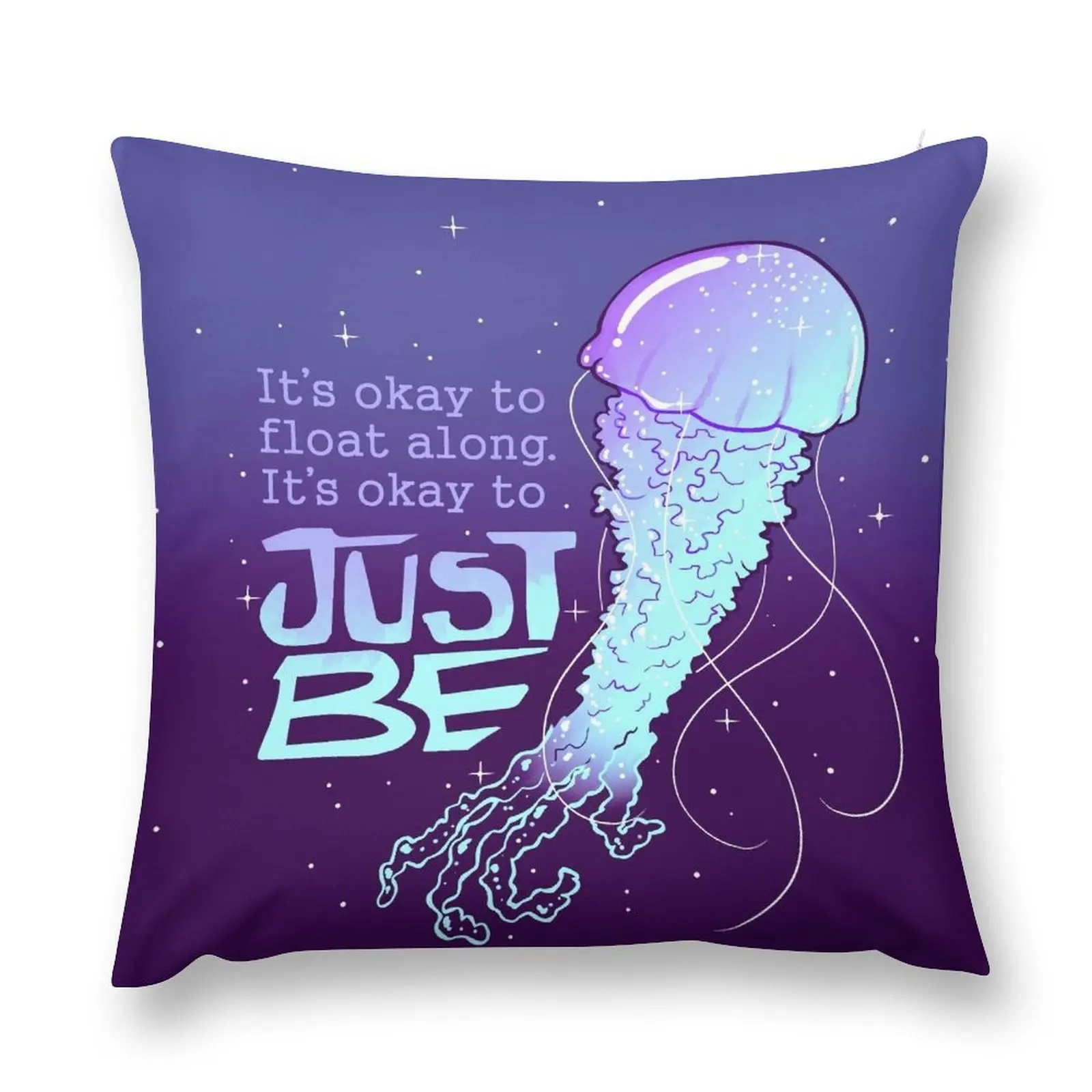 

It's Okay to Just Be Cosmic Jellyfish Throw Pillow Rectangular Cushion Cover Cushions For Sofa christmas decorations 2024