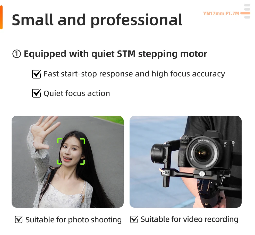 YONGNUO YN17mm 17mm F1.7M for M4/3 Mount Wide Angle Camera Lens Prime Large Aper