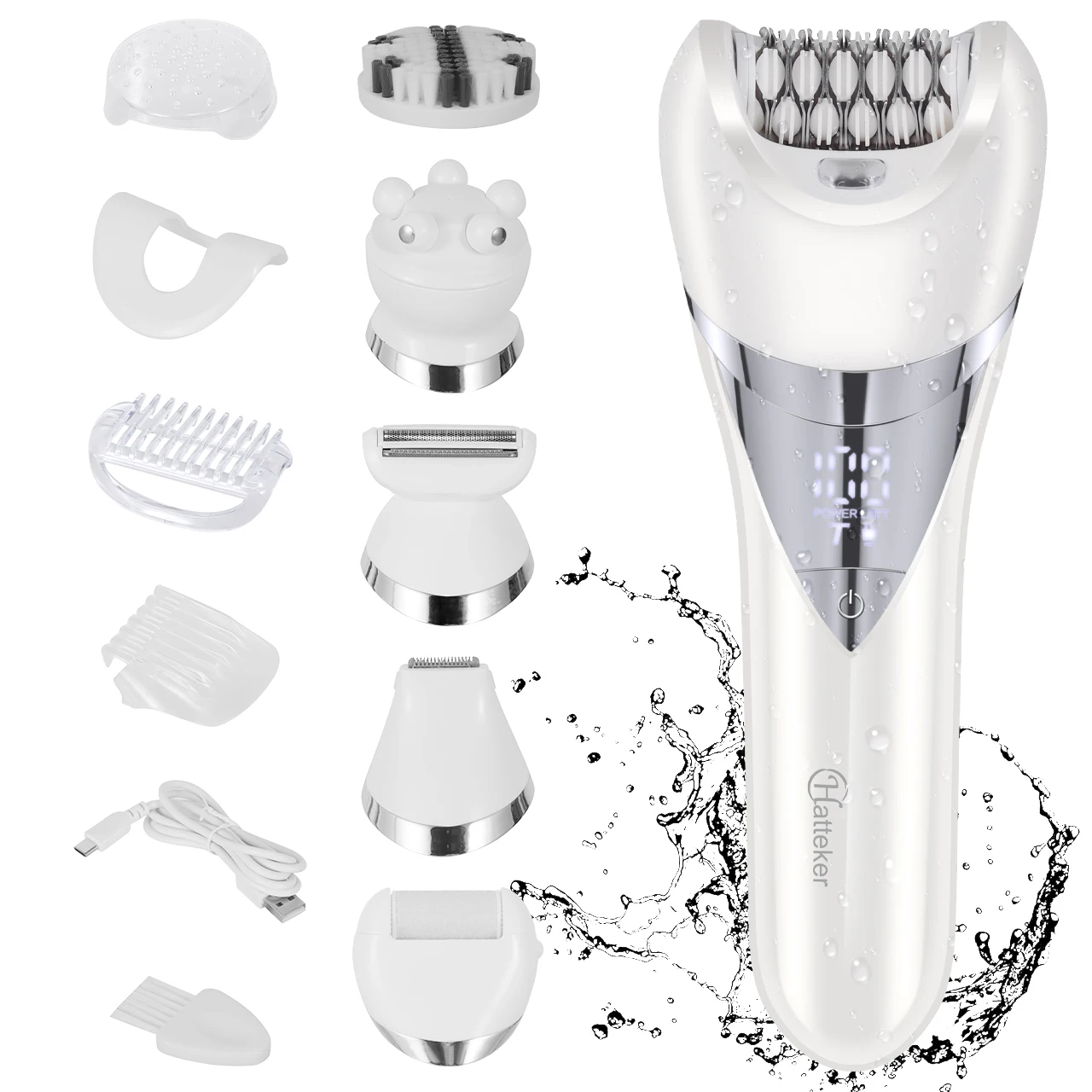 Depiladora Eléctrica 6 en 1 para Piernas Bikini Cara Cuerpo Recargable para Conveniencia IPX6 Húmeda/Seca para Mujeres &raquo; Depiladora Eléctrica 6 en 1