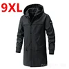 Extra-large men jacket  Plus-size mid-length windbreaker new for fall 2025 men clothing 9XL 8XL 7XL coat men 1