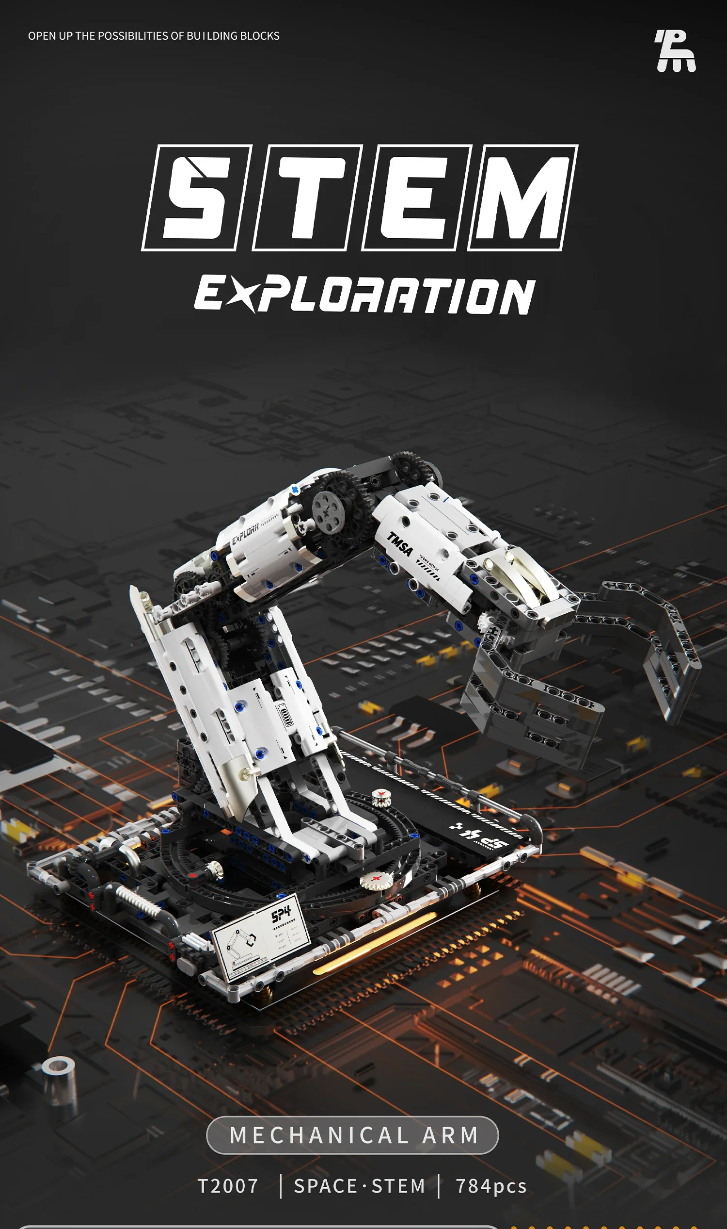 1029PCS RC Robotic Arm Bausteine Set Fernbedienung Mechanische Arm Modell Bricks Pädagogisches DIY Spielzeug Für Kinder Urlaub Geschenke – Detail 1