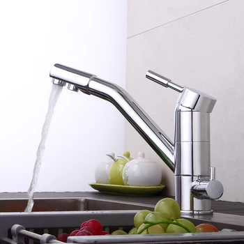 Rubinetto filtro acqua da cucina 3 in 1 Rubinetto a tre vie Sistema ad osmosi Rubinetto girevole Filtro acqua a 3 vie da cucina 1