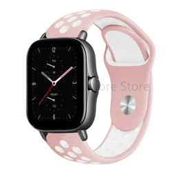 Silicone Sport Watch Band Bracelet - 20mm/22mm Adjustable Strap for 22mm watch band (20 pink and white)