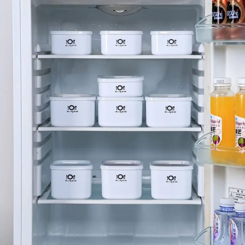 Rectangular Smal Medium Large Lunch Box Plastic Refrigerator Fruit Crisper Microwaveable Bento Box Food Storage Box 5