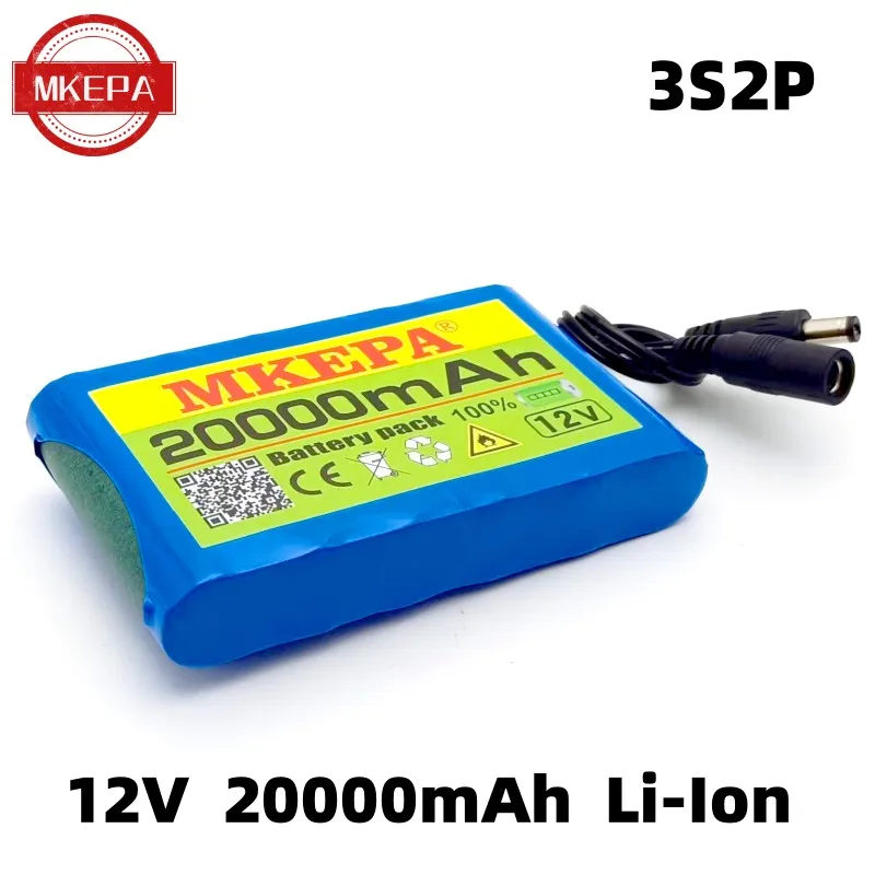 Wholesale Custom 18650 12V 20000mah 3s2p Capacity DC 12.6v 20Ah