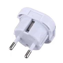 Universal European Plug Adapter - UK to EU Travel Charger 250V Power Outlet Converter - EU Plug One Piece (White One piece)