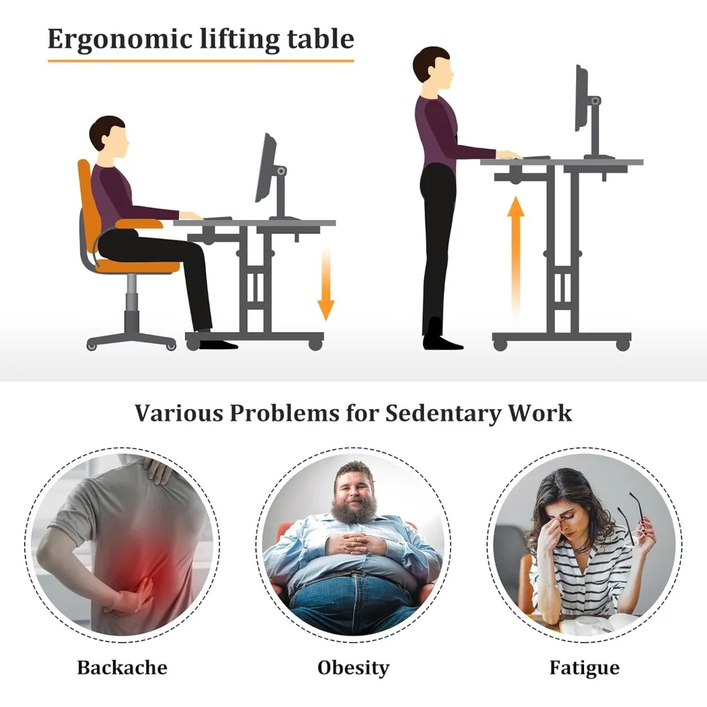 Portable Rolling Standing Desk 5