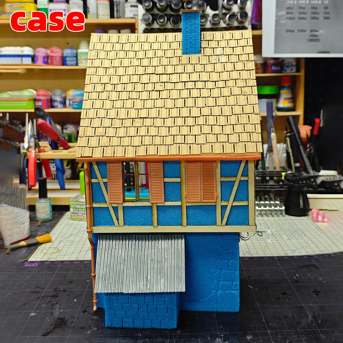 GARAGE KIT 1/35 스케일 모델 키트 빌딩 창문 케이스먼트 셔터 베네치안 블라인드 루버 샌드 테이블 디오라마 모델 1/35에 적합
