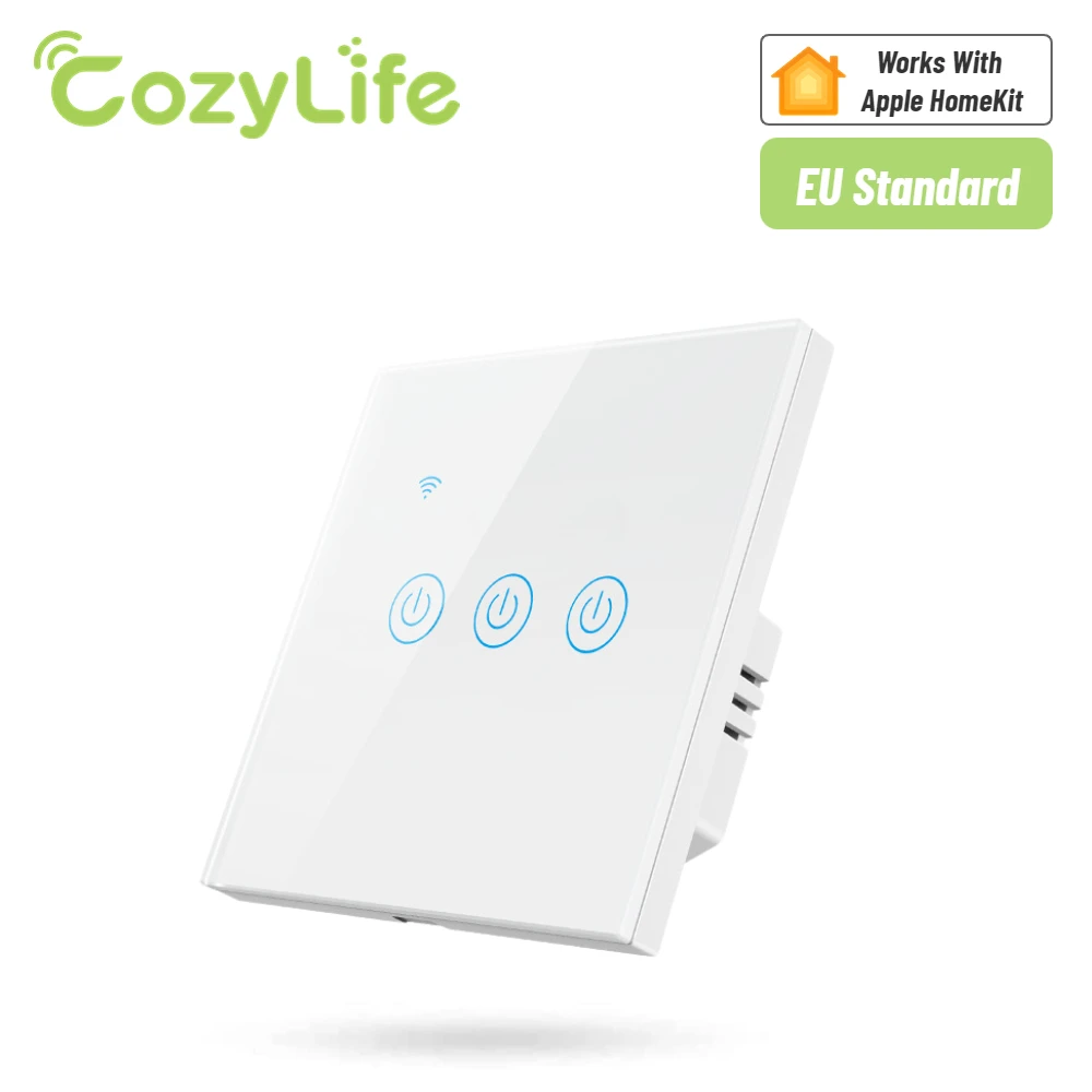 Eu Smart Light Switch Wifi Touch Panel Switch,app Remote & Voice