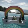 Rainbow Baby Swimming Ring Inflatable Pool Ring Float Swimming Ring For Adult Kids Pool Party Water Toys Swim Rings Dropshipping 2