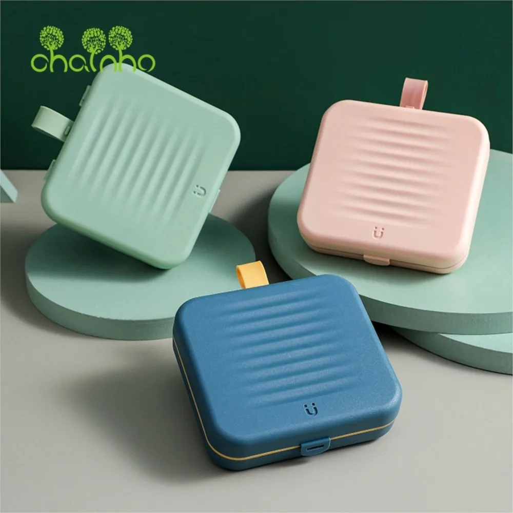 Chainho,Portable Magnetic Household Needle Thread Box Set,Square, Multifunctional Small Handmade Storage Bag, 25TL11