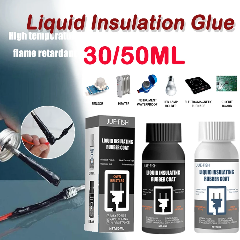 30/50ml Insulation Electrical Sealant Liquid Tape Paste Waterproof Anti UV Fast Dry Lamp Board Electronic Sealant No Corrosion