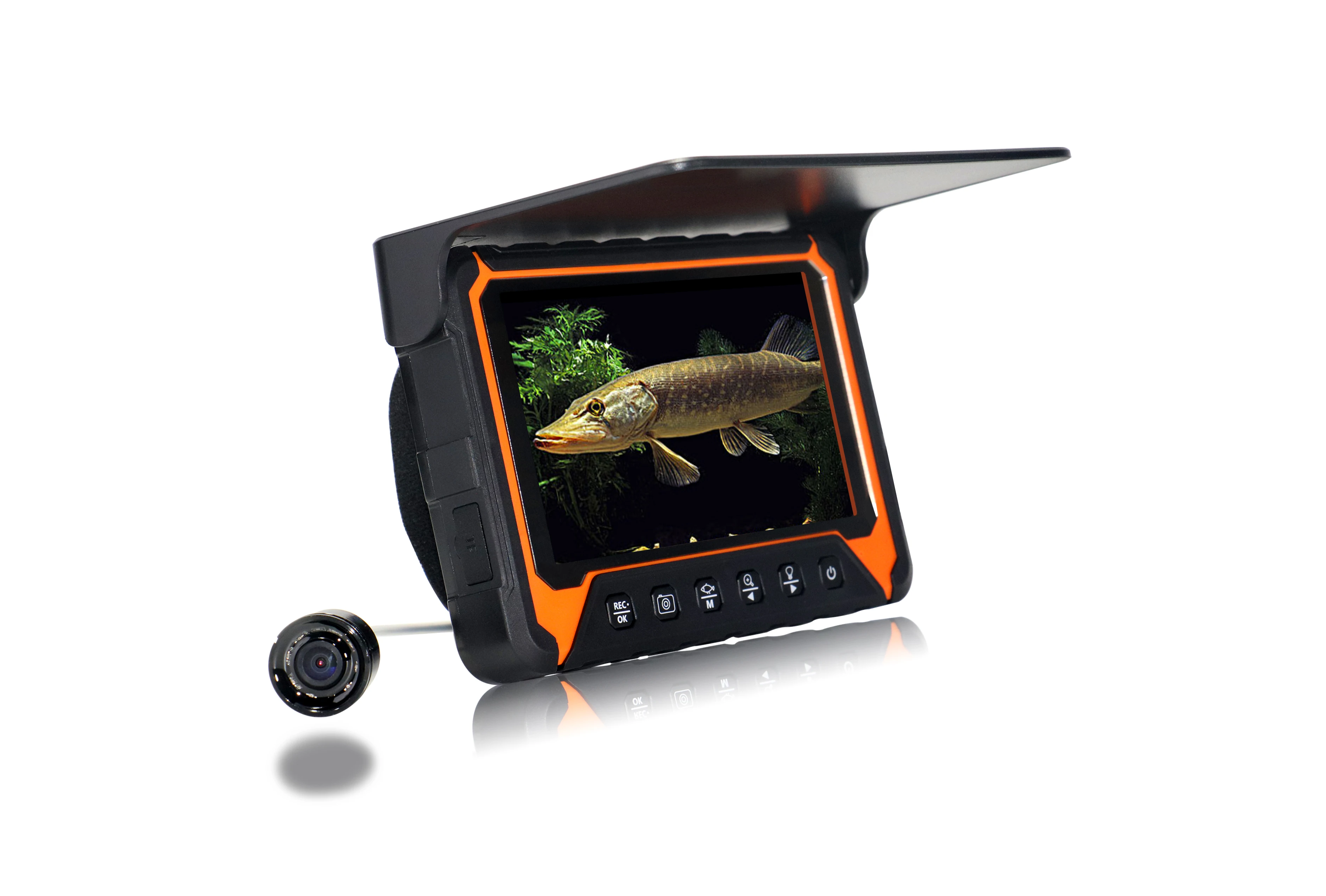 Caméra sous-marine 5 pouces pour pêche sous glace - Endoscope AV 130° avec détection poissons