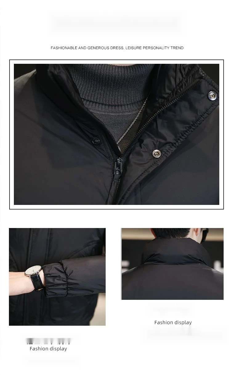 2023 Winter Nieuwe heren staande kraag donsjack Verdikte warme jas Koreaanse casual trend donsjack_voghion.com