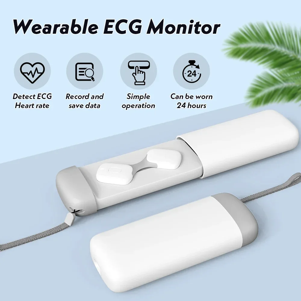 Bluetooth EKG Holter ECG Monitor 24 Hour Real-time Ultra-thin ECG Patch Wearable Wireless Recorder