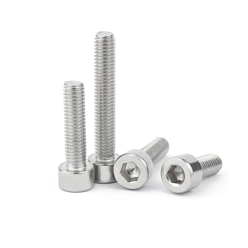 M1.6-M8 GB70.1 304 Stainless Steel Hexagon Hex Socket Smooth Cap Head Allen Screw Bolt L = 3~60mm 3/50Pcs hexagon socket head bolt,hex socket screw,hexagon socket screw,hexagon socket head screw,stainless steel screw