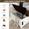 Farmhouse Lift Top Coffee Table with Storage, Wood Square Center Table with Charging Station&USB Ports 3