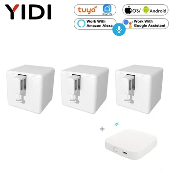 Tuya 스마트 라이프 블루투스 호환 스마트 핑거봇, 무선 원격 제어 버튼 푸셔 스위치, 알렉사 구글 홈 음성