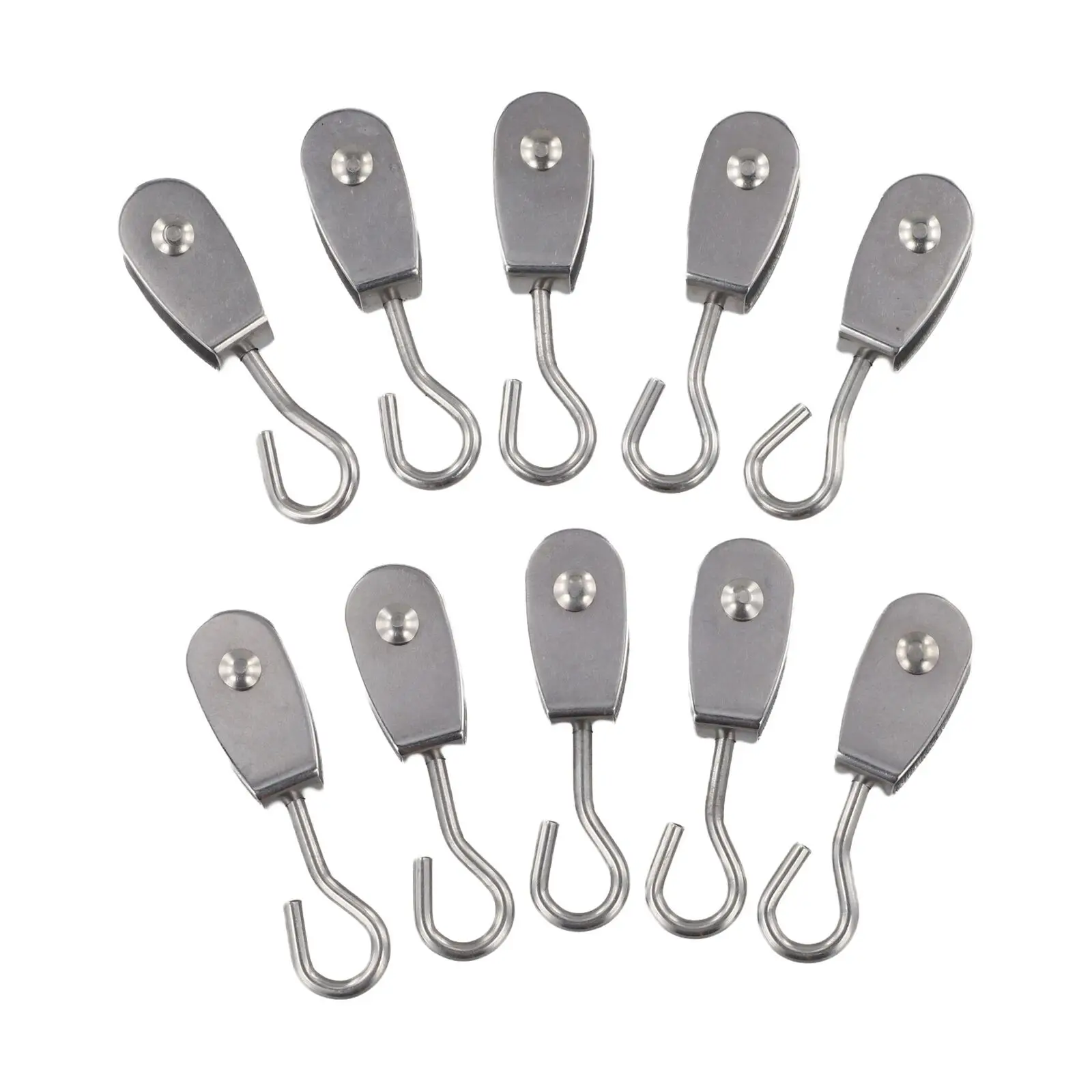 10 Packs 11mm Stainless Steel Pulleys for Efficient Heavy Lifting with 30kg Load Capacity and Silent Operation