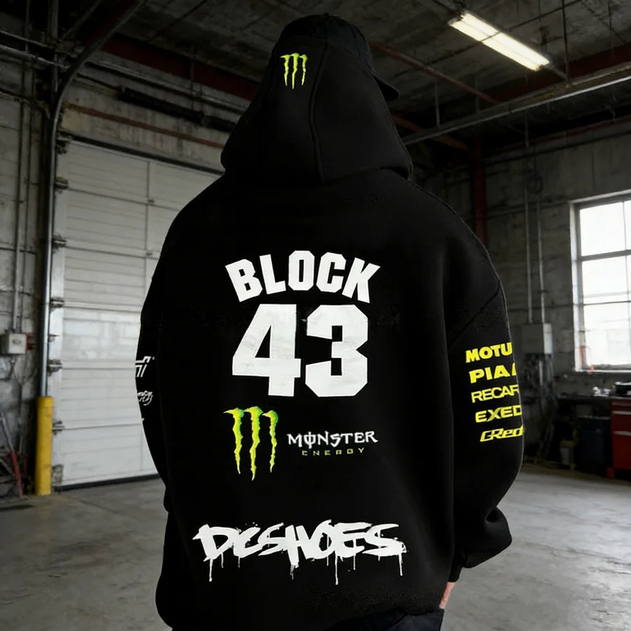Monster Energy Hoodies – Charcoal Gray Streetwear Pullover For Men & Women