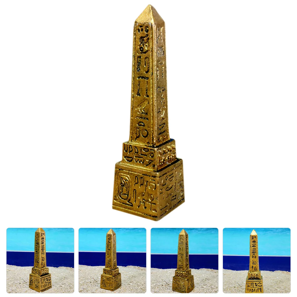 Egyptian Tower Figurine Egyptian Obelisk Psychological Sandbox Tower Ornament Figurine Desktop Statue Stele Decorative Statue - Image 4