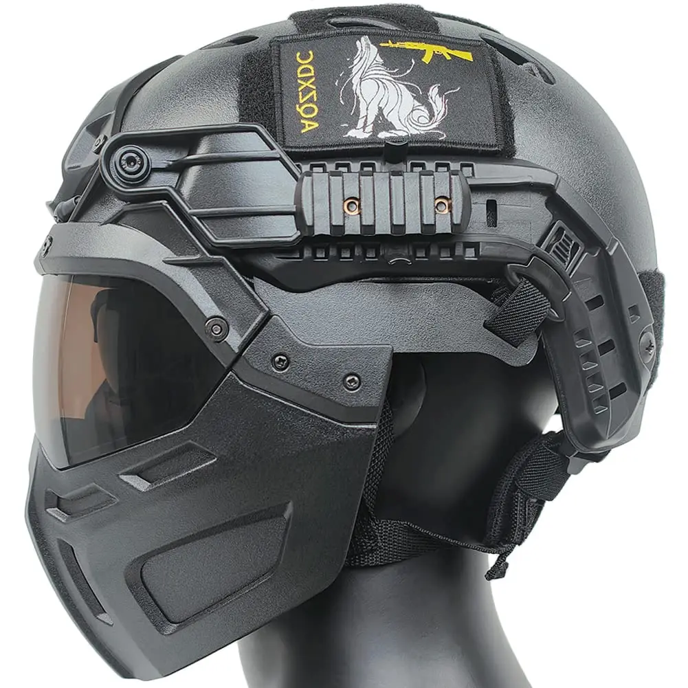 FAST HELMET ブラック マイク付き Amazon.co.jp: マイク付きヘッドフォン、FASTヘルメットARC