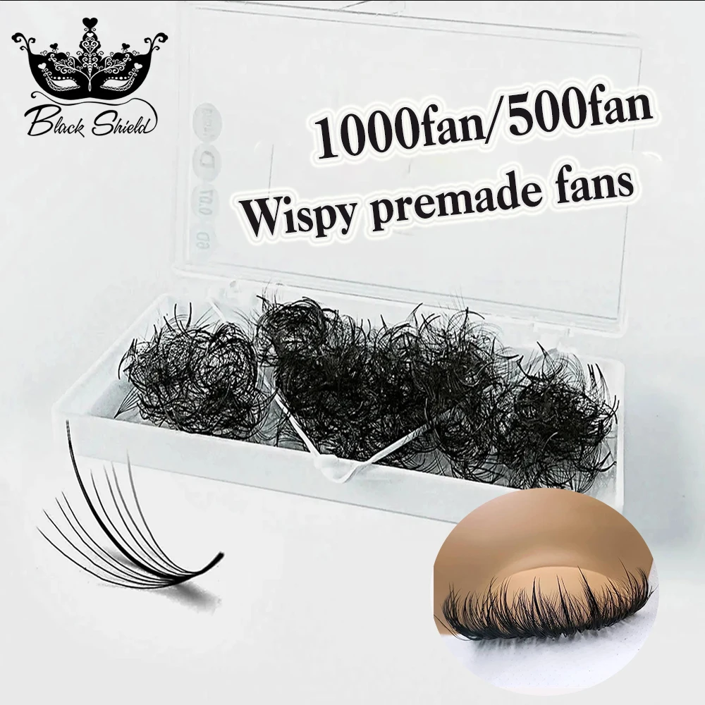 Pointy Base Wispy 5D 7D 9D C/D Curl Promade Volume Fan Ciglia Wispy Extension Fan Sciolti Sandwich Spikes False Lashes Extension