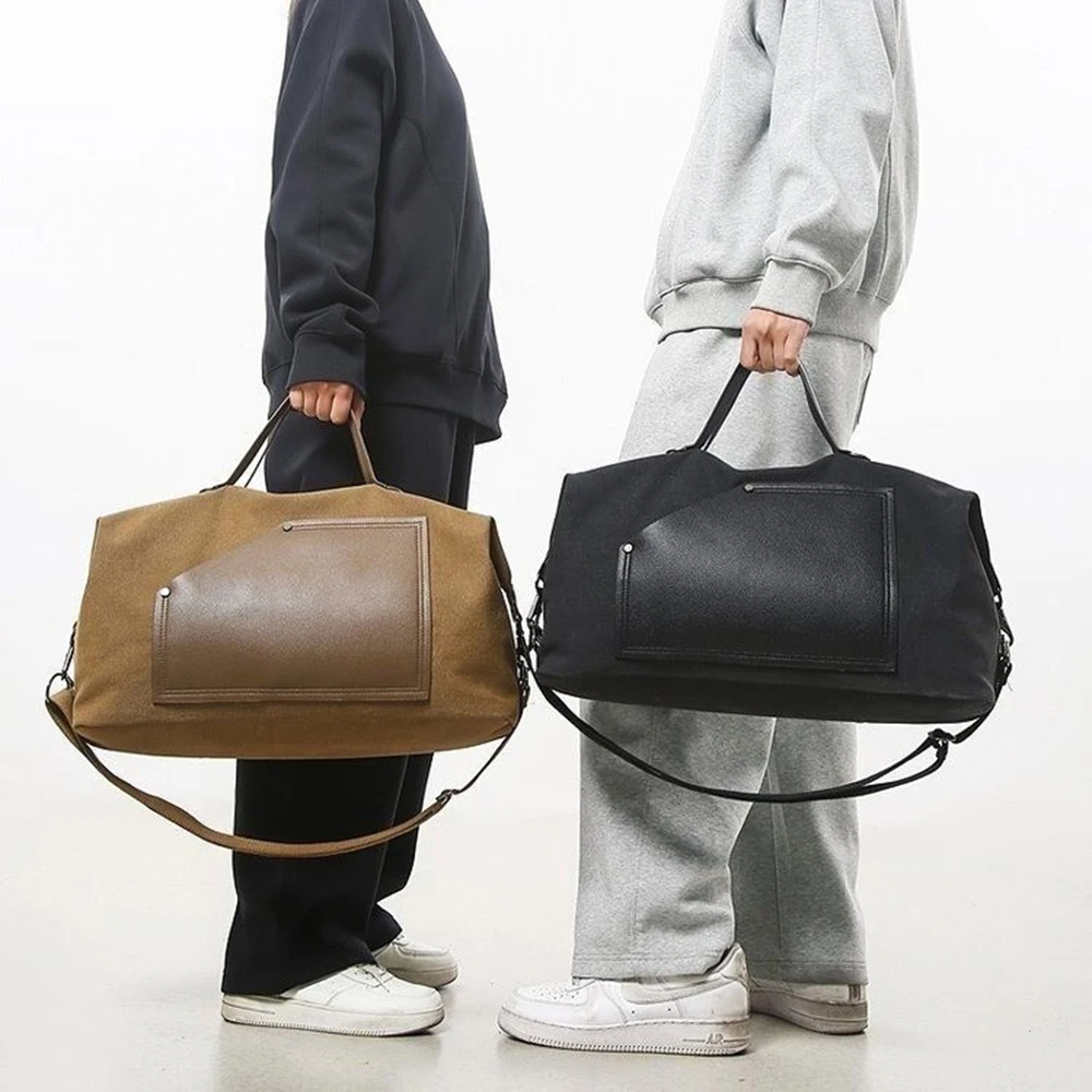 Borsa da Viaggio Unisex, Borsa Capiente per Viaggi, Yoga ed Esercizio, in Tela Impermeabile, Borsa a Tracolla per Fitness - immagine 4