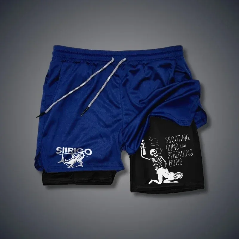 2024Berserk Men's Sports Shorts 2 in 1, Quick-drying Running Shorts, Gym and Fitness Training Double-layer Shorts for Men 2