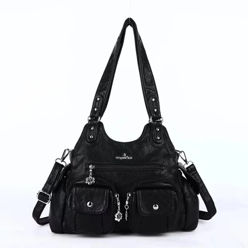 Hobo Bag Black Leather Handbags Amazon Black Italian Leather Hobo