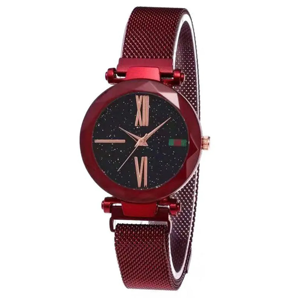 

Luxury Rose Gold Women Watches Minimalism Starry Sky Magnet Buckle Fashion Casual Female Wristwatch Waterproof Roman Numeral