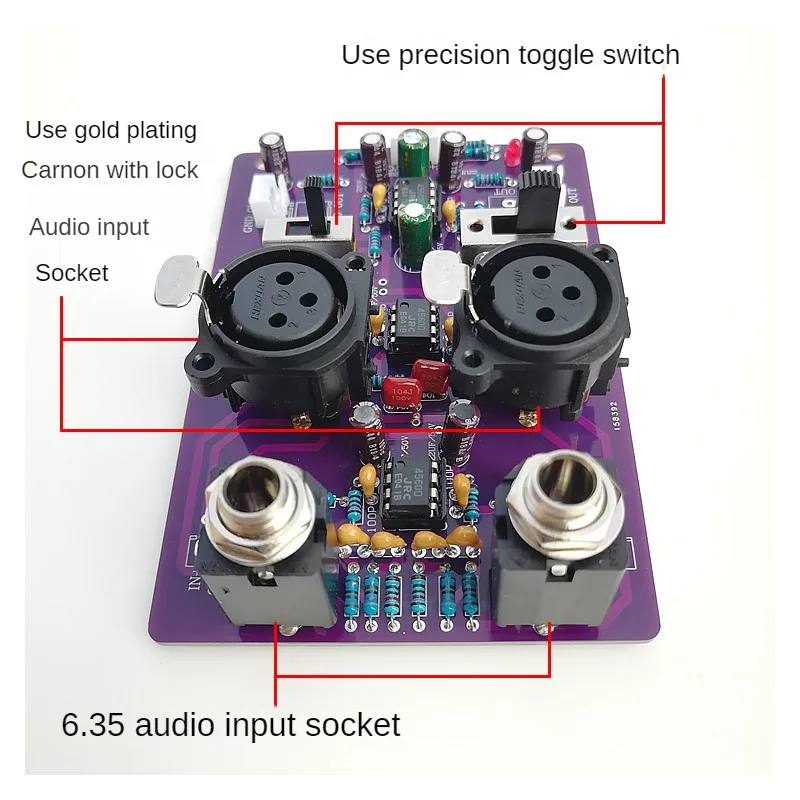 Nvarcher Dual Channel Stereo Balanced Input Gain BTL Bridge HIFI Preamp Amplification Board