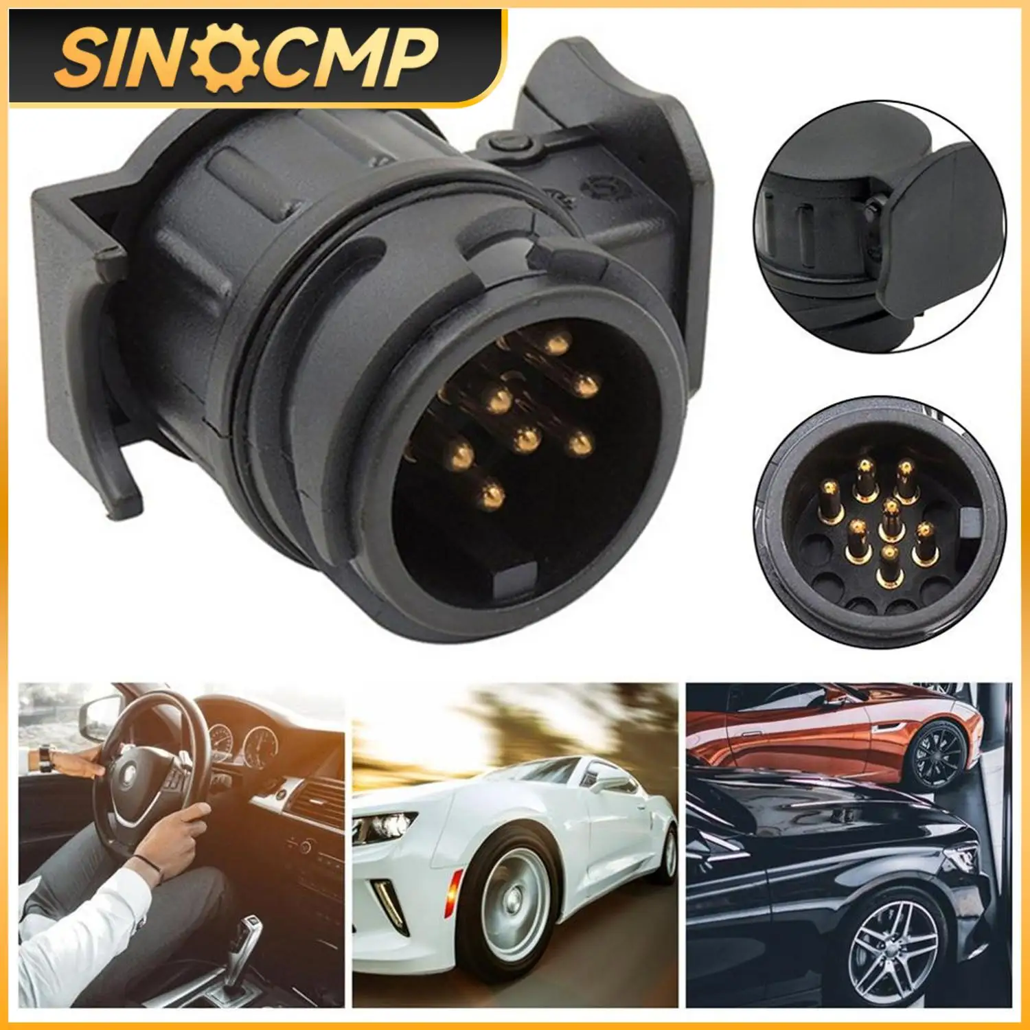 

Brand New Waterproof 13 To 7 Pin Plug Trailer Caravan Electric Adapter Socket Connector for European Standard Trailer