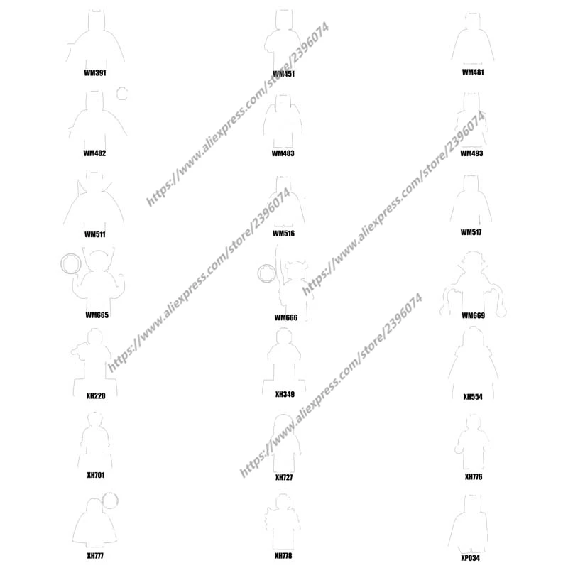 

1 шт., Детский конструктор WM391 WM451 WM482 WM483 WM493 WM511 WM516 WM517 WM665 WM666 WM669 Series-004