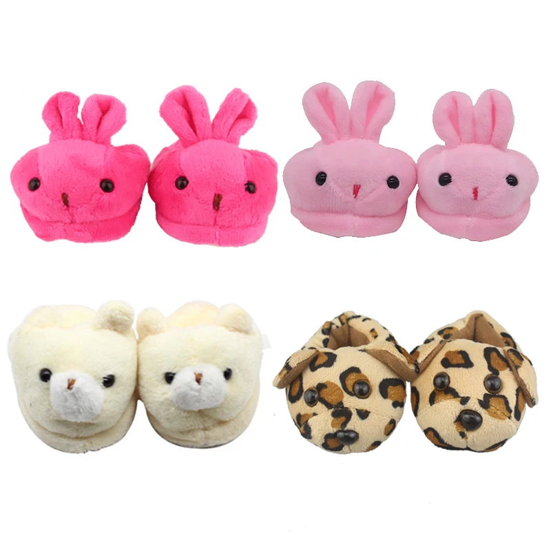 Plush Slipper Wear For 43cm Baby Doll 17Inch Doll Shoes And Accessories plush doll accessories doll shoes doll accessories doll clothes accessories