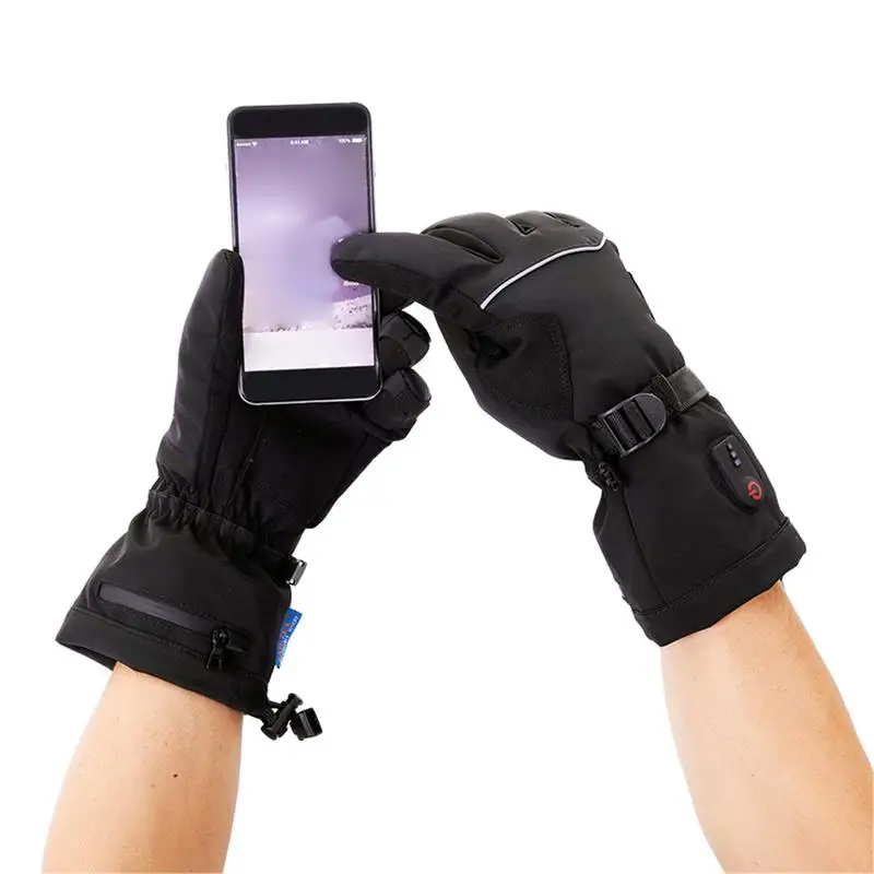 

USB Heated Gloves Adjustable 3 Heating Levels Electric Gloves Rechargeable Soft Heating Gloves Winter Supplies For Men Women