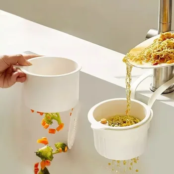 Nuovo cestello di scarico per lavandino, spugna per lavare i piatti, portaoggetti sospeso, filtro multifunzionale, separazione asciutta e bagnata, accessori per il bagno 1