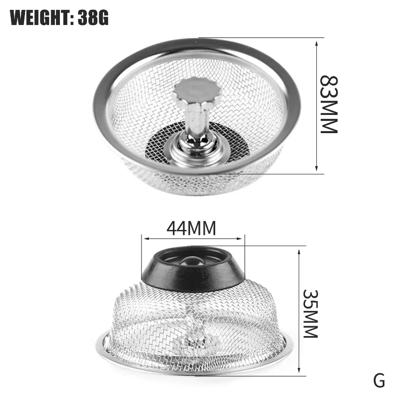 Hair Catcher Stopper Stainless Steel Bathtub Shower Drain Hole Filter Trap Metal Wire Sink Strainer Kitchen Bathroom Accessories 5