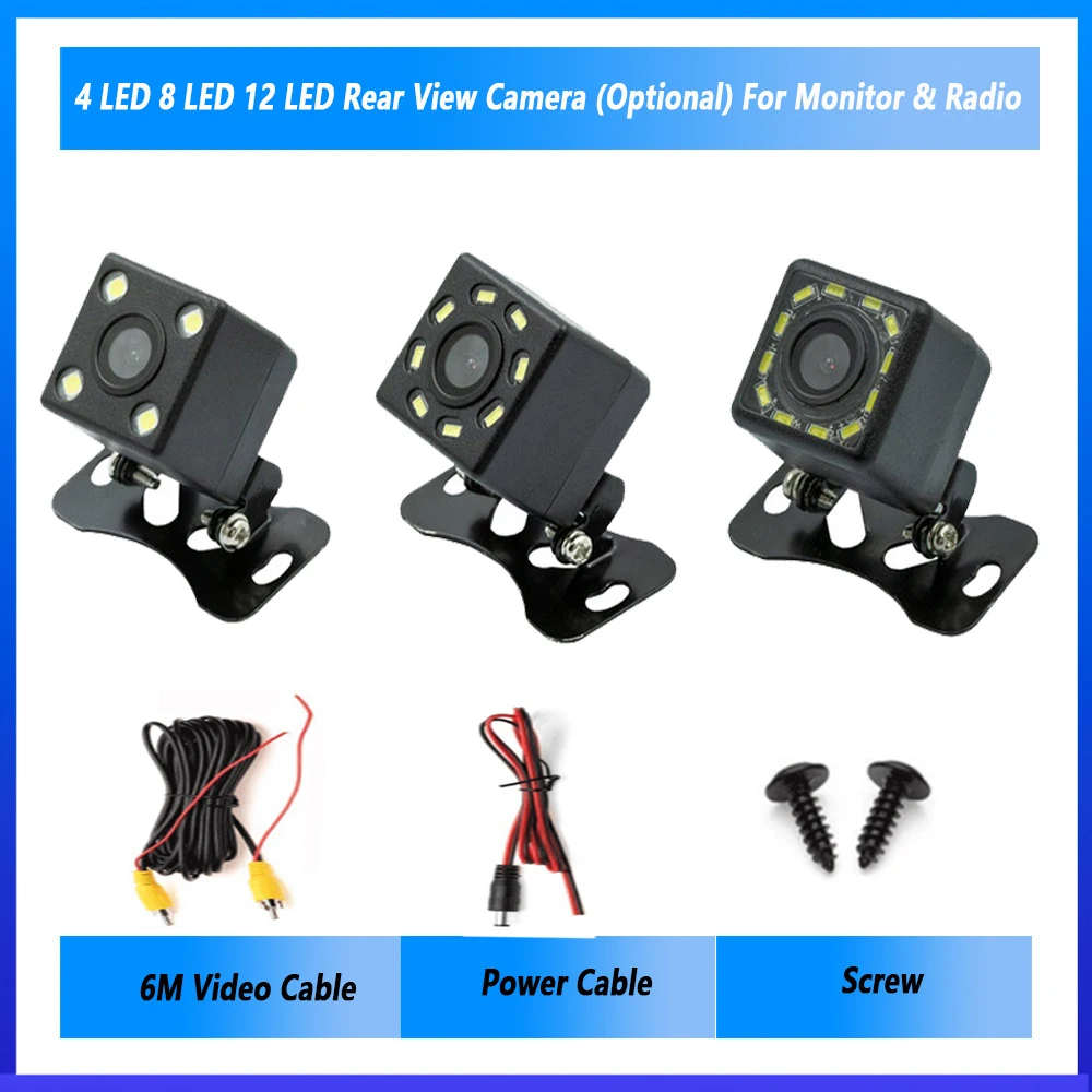 

Car Rear View Camera Night Vision Reversing Auto Parking Camera Ip68 Waterproof Ccd Led Auto Backup Monitor 170 Degree Hd Image