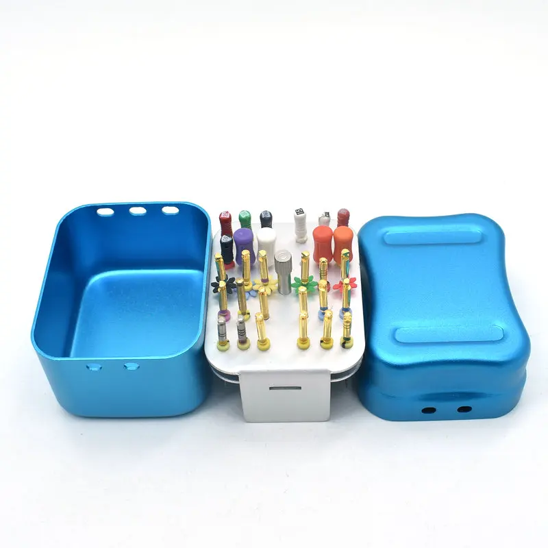 F062 Dental Box 30 Punkte Endo Dateien Halter Desinfektion Metall Autoklav Sterilisator Fall Bohrer Für Mundpflege Werkzeuge Zufällige Farbe – Detail 2