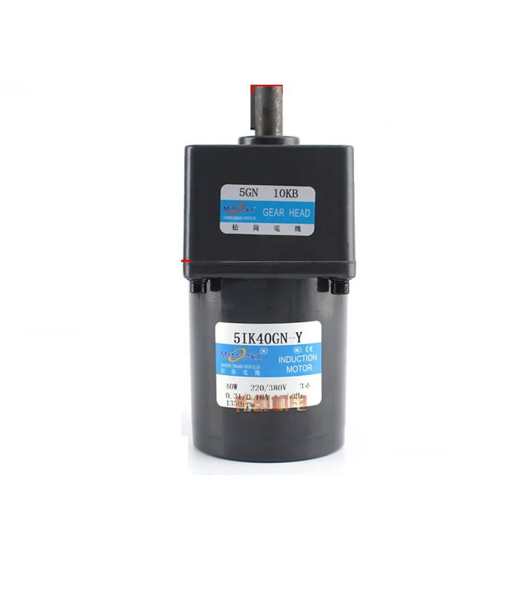 5IK40GN-Y 40W , AC220V/380V three-phase AC gear reducer motor, forward and reverse, high torque, constant speed motor