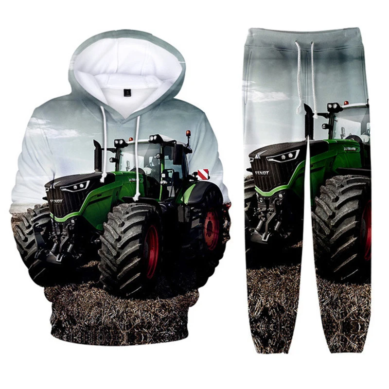 Tractor Pattern 3D Print kids Tracksuit Set Casual Hoodie + Pants 2pcs Sets Spring Autumn Oversized Sweatshirt Fashion Clothes kids clothing set,kids sweatshirt set