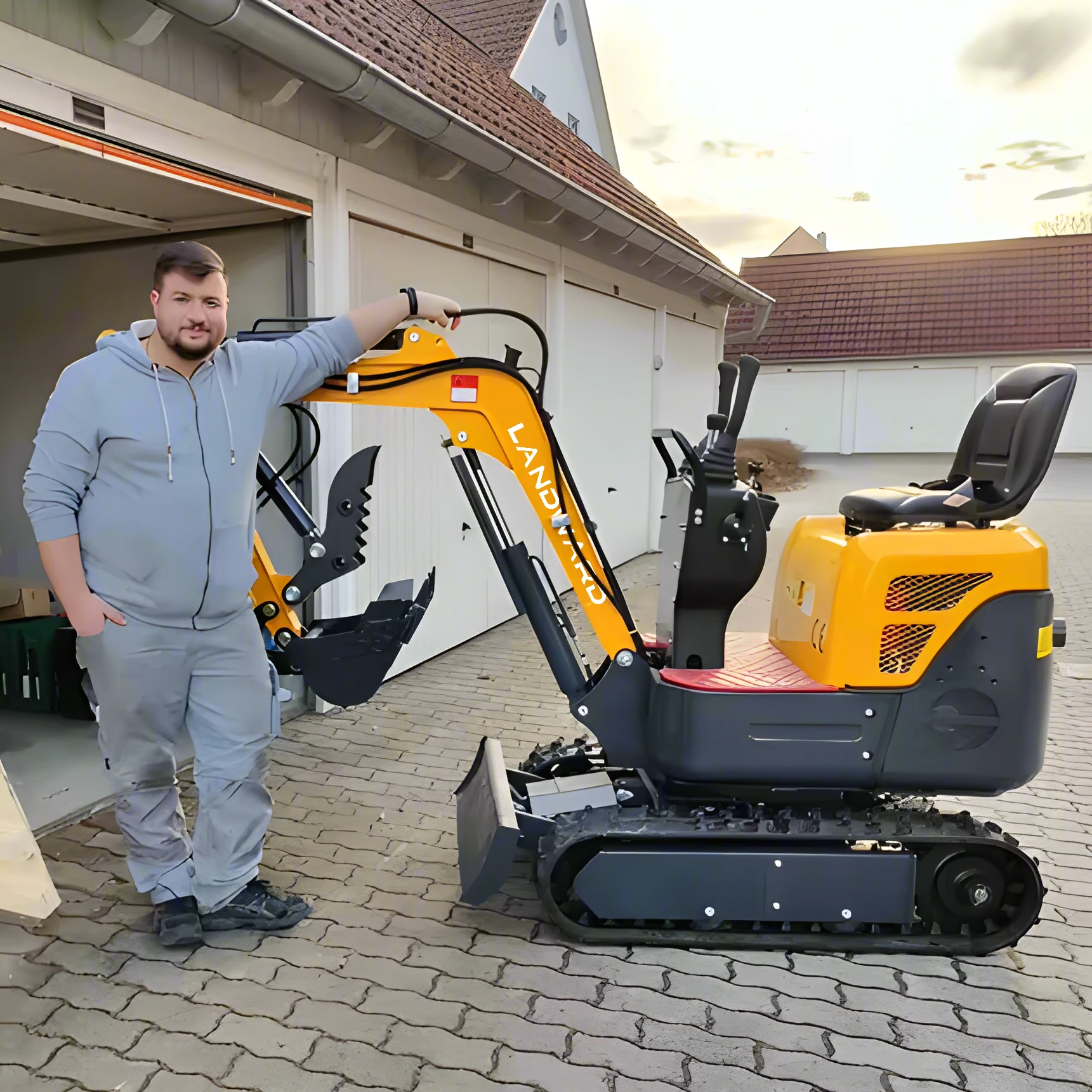 ที่กําหนดเอง 1Ton ขนาดเล็ก Crawler Excavator EPA ยูโร 5 การเกษตร 1000KG Bagger ขายส่งคุณภาพสูง Home Mini ดีเซล Digger 1